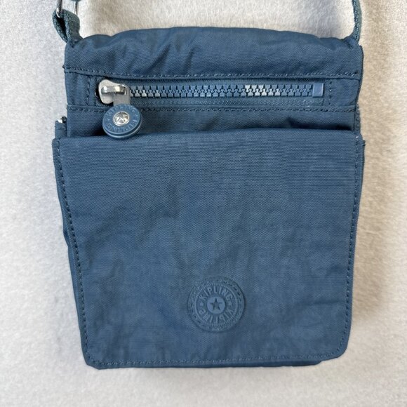 Kipling Mini Crossbody Sabian Blue Bag Purse Lightweight Nylon No Monkey Genuine - Picture 1 of 13